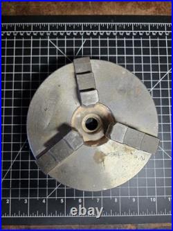 VINTAGE AMT MACHINIST 6 3 JAW CHUCK METAL LATHE wood working tools