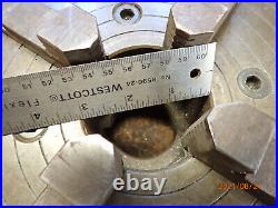 VINTAGE ROCKWELL 10, 4 JAW METAL LATHE CHUCK With L-00 L-OO MOUNT MACHINIST TOOL