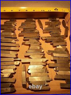 Vintage 3/8 Machinist TOOLS LATHE MILL Lathe Cutting Bits Cutter 100 Pieces HSS