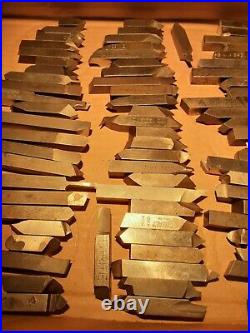 Vintage 3/8 Machinist TOOLS LATHE MILL Lathe Cutting Bits Cutter 100 Pieces HSS