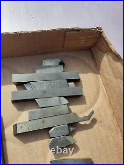 Vintage 3/8 Machinist TOOLS LATHE MILL Lathe Cutting Bits Cutter 60 Pieces HSS