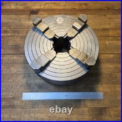 Vintage BURNERD 10 4-Jaw Indep. Lathe Chuck 41-L0 Mount Machinist Tooling USA