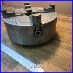 Vintage BURNERD 10 4-Jaw Indep. Lathe Chuck 41-L0 Mount Machinist Tooling USA
