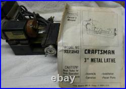 Vintage CRAFTSMAN METAL LATHE Model 2142 Machinists USA Made
