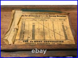 Vintage DuMONT MINUTE MAN Keyway Broach Set Machinist Mill Lathe 9/16 1-9/16
