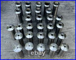 Vintage Hendey Machinist Lathe Collets No. 6 (6H) Lot of 29 Rare 64ths Sizes