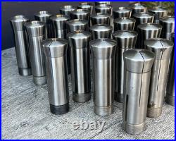 Vintage Hendey Machinist Lathe Collets No. 6 (6H) Lot of 29 Rare 64ths Sizes Vintage Hendey Machinist Lathe Collets No. 6 (6H) Lot of 29 Rare 64ths Sizes