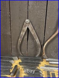 Vintage L. S. Starrett Tools Machinist Tools Rex Blue Chip Cutting Bars Lathe Wow