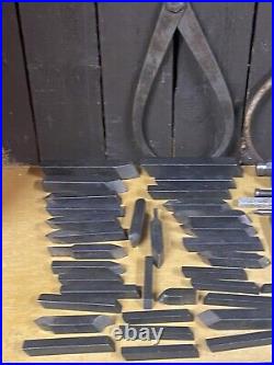 Vintage L. S. Starrett Tools Machinist Tools Rex Blue Chip Cutting Bars Lathe Wow