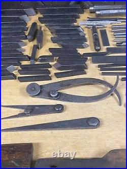 Vintage L. S. Starrett Tools Machinist Tools Rex Blue Chip Cutting Bars Lathe Wow
