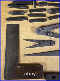 Vintage L. S. Starrett Tools Machinist Tools Rex Blue Chip Cutting Bars Lathe Wow