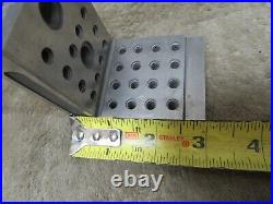 Vintage Machinist 1945 Right ANGLE PLATE Block Holes Set Up Tool Maker Jig