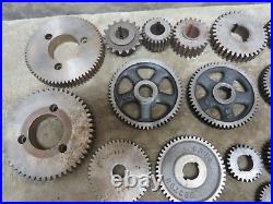 Vintage Machinist Lathe Mill Box Lot Parts Change Gears Mixed Qty of 72