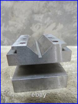 Vintage Machinist Precision V Block Holes Set Up Tool Maker Jig CNC Milling Vintage Machinist Precision V Block Holes Set Up Tool Maker Jig CNC Milling