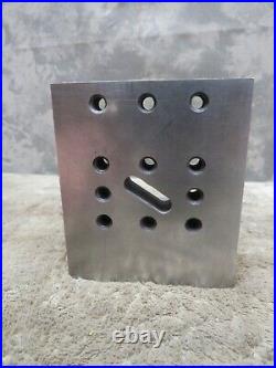 Vintage Machinist Right ANGLE PLATE Holes Step Block Set Up Tool Maker Jig Vintage Machinist Right ANGLE PLATE Holes Step Block Set Up Tool Maker Jig