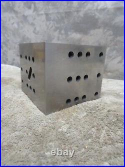 Vintage Machinist Right ANGLE PLATE Holes Step Block Set Up Tool Maker Jig Vintage Machinist Right ANGLE PLATE Holes Step Block Set Up Tool Maker Jig