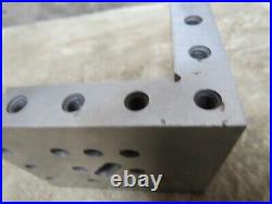 Vintage Machinist Right ANGLE PLATE Holes Step Block Set Up Tool Maker Jig Vintage Machinist Right ANGLE PLATE Holes Step Block Set Up Tool Maker Jig