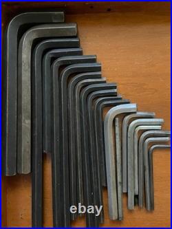 Vintage Machinist Tool Lot HSS Reamers, Drill Bits, Files, Allen Keys