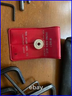 Vintage Machinist Tool Lot HSS Reamers, Drill Bits, Files, Allen Keys