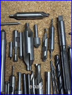 Vintage Machinist Tooling Lot HSS Center Drills Reamers Countersinks Boring