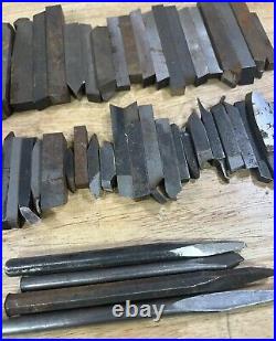 Vintage Machinists Lot Of 89 Lathe Tools Cutting Bits