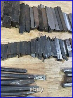 Vintage Machinists Lot Of 89 Lathe Tools Cutting Bits