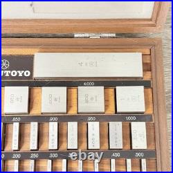 Vintage Mitutoyo Gage Block Set Machinist Measurement Tool Mill Lathe Calibrate