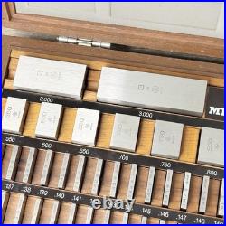 Vintage Mitutoyo Gage Block Set Machinist Measurement Tool Mill Lathe Calibrate
