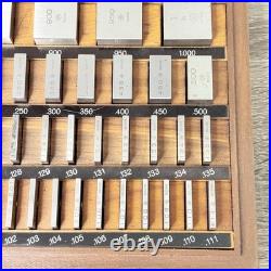 Vintage Mitutoyo Gage Block Set Machinist Measurement Tool Mill Lathe Calibrate
