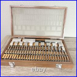 Vintage Mitutoyo Gage Block Set Machinist Measurement Tool Mill Lathe Calibrate