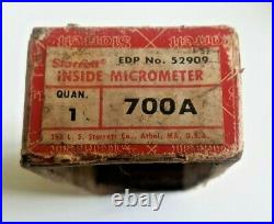 Vintage Starrett 700A Inside Micrometer With Original Box MACHINIST LATHE MILL