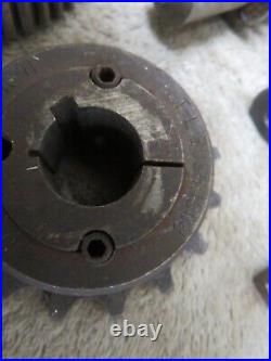 Vtg Machinist Lathe Mill Box Lot Parts Change Drive Screw Worm Gear Spindle Mix