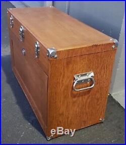 Wood MACHINIST TOOL CHEST Cabinet Jewelers Case Watchmakers lathe levin collet