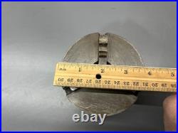 (c) Machinist D. E. Whiton 4 3 Jaw Metal Lathe Chuck W Hub 1 Bore Vgc USA